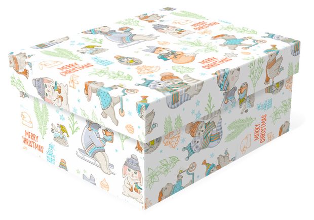 Набор подарочный коробок РутаУпак Зимние потехи 3в1, 3 шт