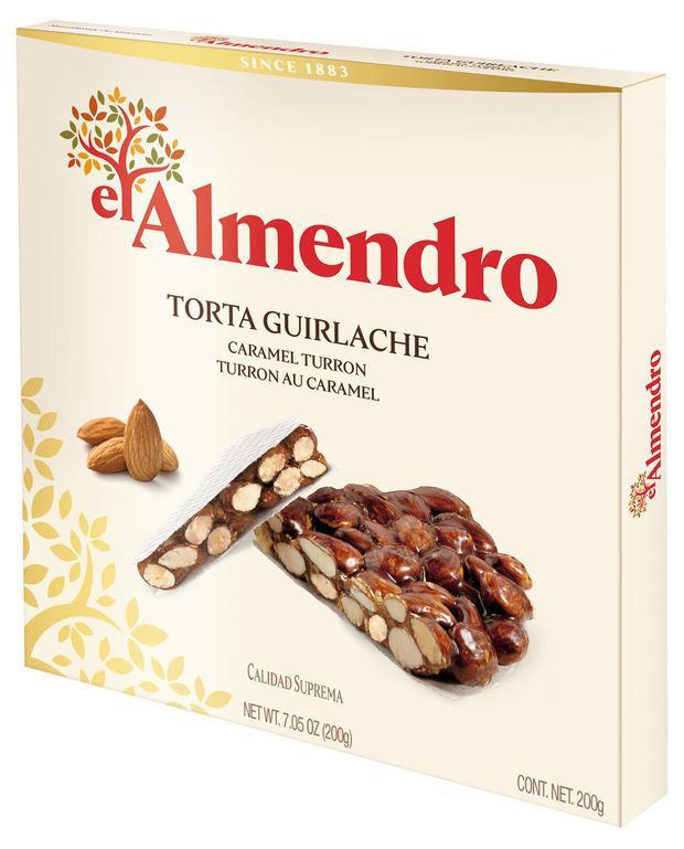 Туррон El Almendro Хрустящий карамельно-миндальный круглый, 200 г