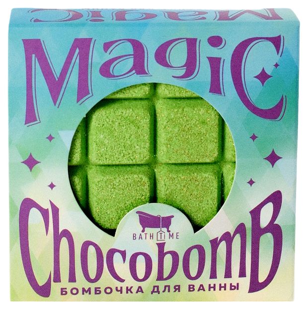 Бомбочка для ванны BathTime Magic ChocoBomb зеленая, 150 г