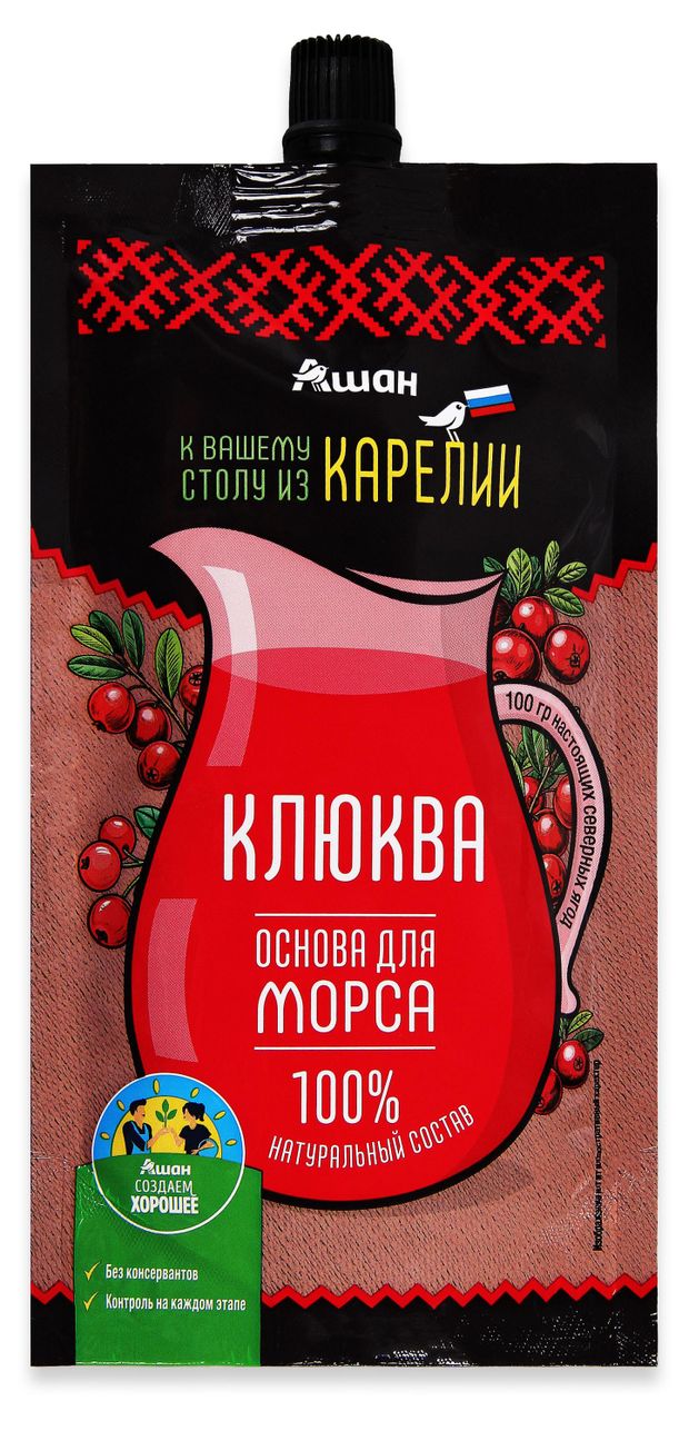 Основа для морса АШАН Красная птица Клюква, 200 г