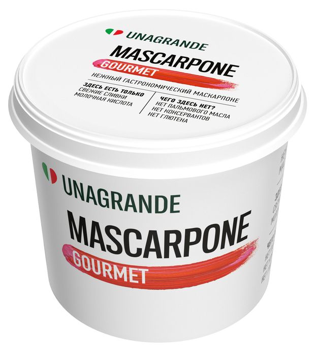 Сыр мягкий Маскарпоне Unagrande 80% БЗМЖ, 500 г