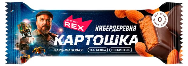 Батончик протеиновый Protein Rex Картошка марципановая в глазури, 40 г