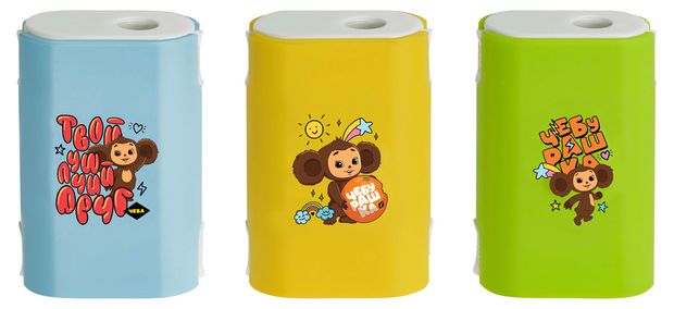 Точилка Мульти-Пульти пластиковая 1 отверстие, 1 шт в ассортименте