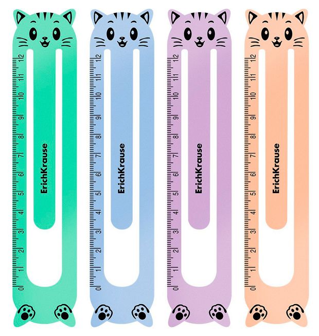 Набор пластиковых закладок ErichKrause 4 шт 80₽