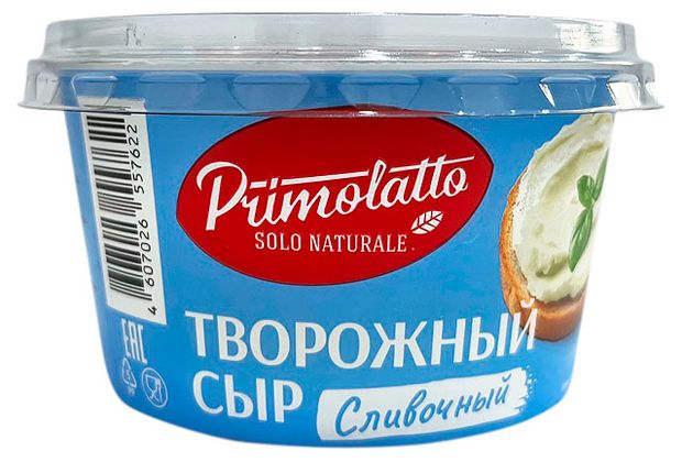 Сыр творожный сливочный Primolatto 60% БЗМЖ, 130 г
