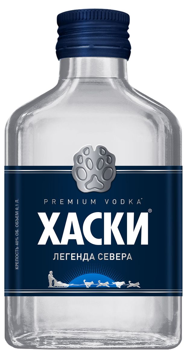 Водка Хаски Легенда севера Россия, 0,1 л