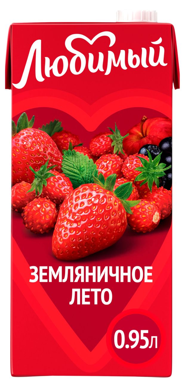 Напиток Любимый яблоко черноплодная рябина клубника земляника, 950 мл