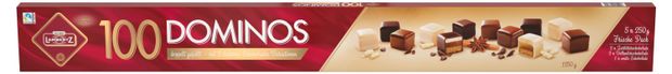 Набор конфет Lambertz Ассорти 100 Dominos молочный и белый шоколад, 1,25 кг