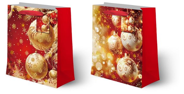 Пакет подарочный Новогодние шарики 303912 см 1 шт в ассортименте 105₽