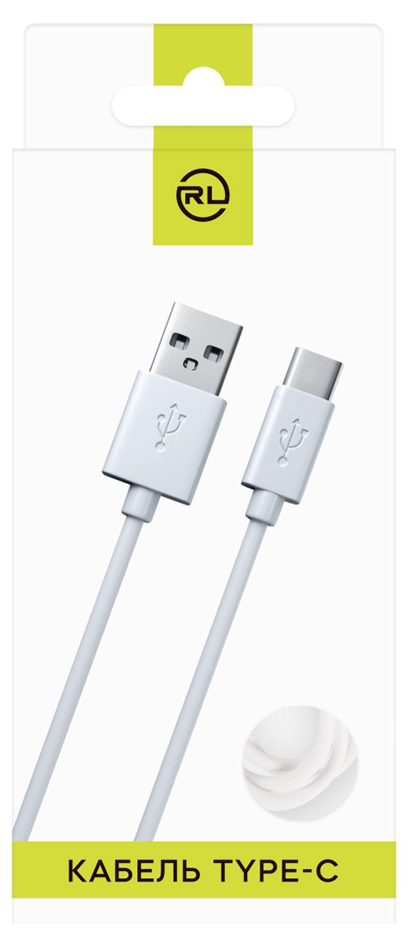 Дата-кабель Red Line USB-Type-C белый, 1 м