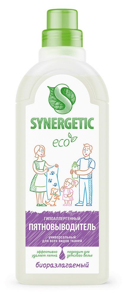 Пятновыводитель жидкий Synergetic универсальный, 1 л