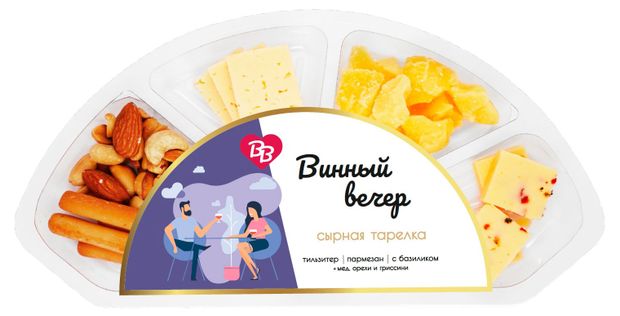 Сырная тарелка Винный вечер 115 г 370₽