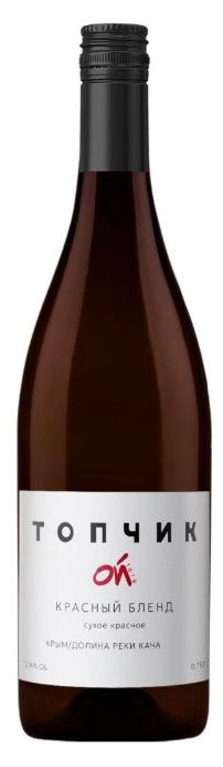 Вино ТопчикОй Красный бленд красное сухое Россия, 0,75л