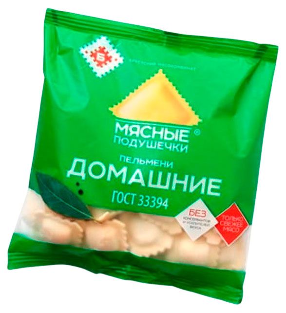 Пельмени мясные БМК Домашние замороженные ГОСТ Беларусь, 430 г