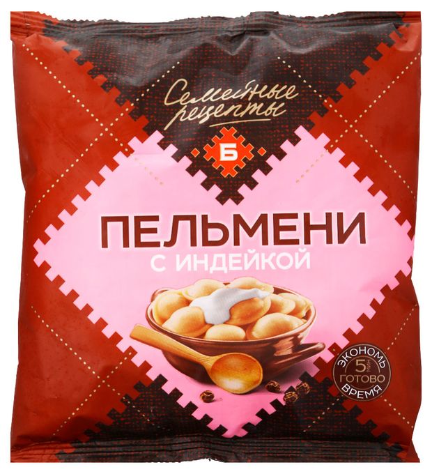 Пельмени мясные БМК с индейкой замороженные Беларусь, 430 г