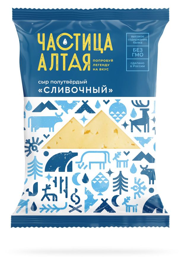 Сыр полутвердый Сливочный Частица Алтая 50% БЗМЖ, 180 г