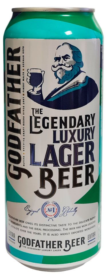 Пиво светлое Godfather The Legend 5% Индия, 0,5 л