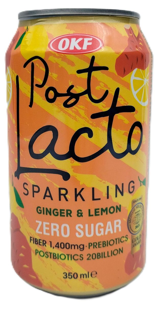 Напиток газированный OKF Post Lacto Имбирь-лимон без сахара Корея 035 л 170₽