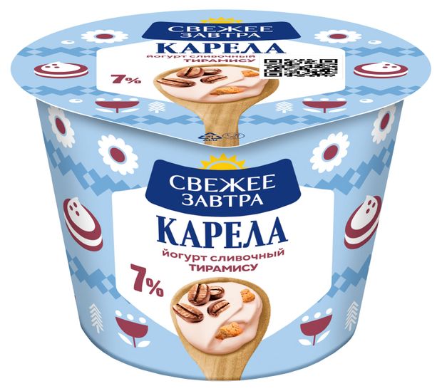 Йогурт густой Свежее Завтра Тирамису 7% БЗМЖ, 180 г