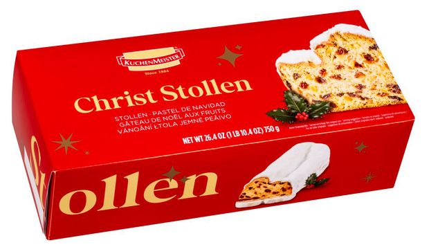 Кекс KuchenMeister Рождественский штоллен в подарочной упаковке 750 г 1300₽