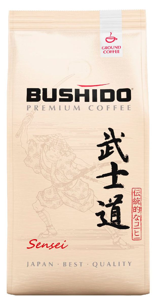 Кофе молотый BUSHIDO Sensei натуральный изысканная смесь Нидерланды 227 г 700₽