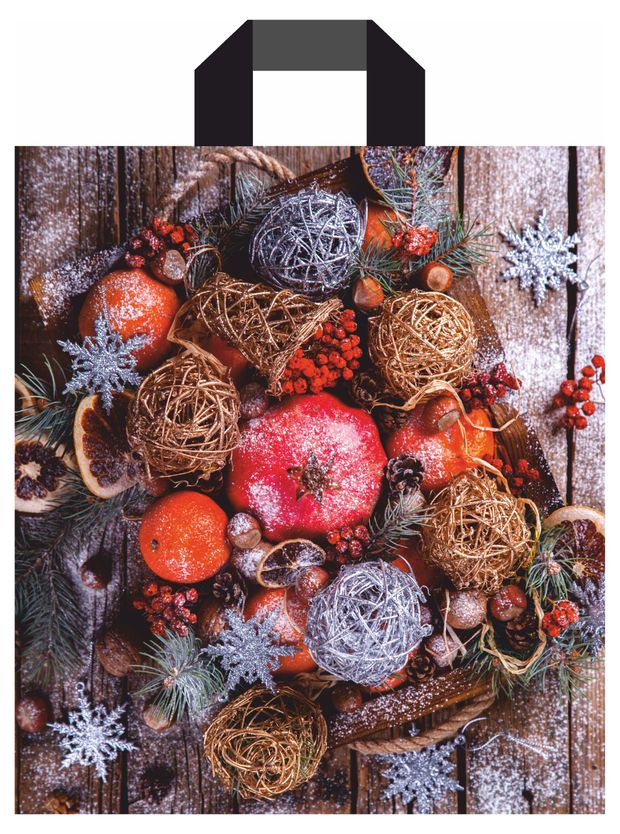 Пакет подарочный АШАН Красная птица 43х38 см 1 шт в ассортименте 15₽