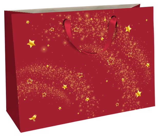 Пакет подарочный АШАН Красная птица красный 55х41 см 390₽