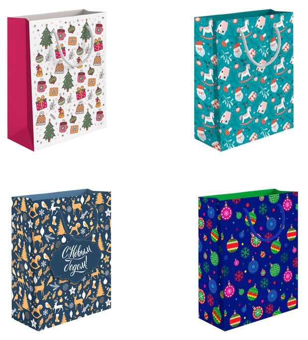 Пакет подарочный АШАН Красная птица 11х14 см 1 шт в ассортименте 40₽