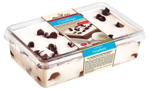 Торт бисквитный Marcelo Dolci со вкусом пломбира охлажденный, 370 г