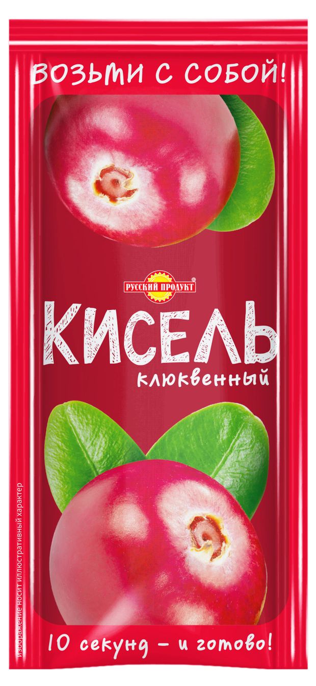 Кисель моментального приготовления Русский Продукт Клюквенный, 30 г
