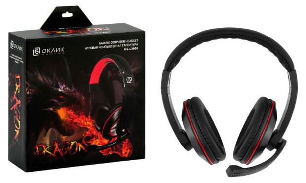 Гарнитура компьютерная игровая Oklick HS-L390G Dragon 1000₽