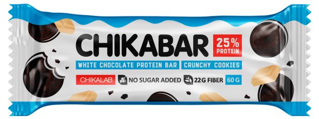 Батончик протеиновый Chikalab Хрустящее печенье глазированный 60 г 155₽