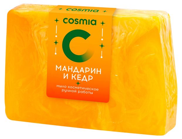 Мыло твердое Cosmia с ароматом мандарина и кедра, 80 г