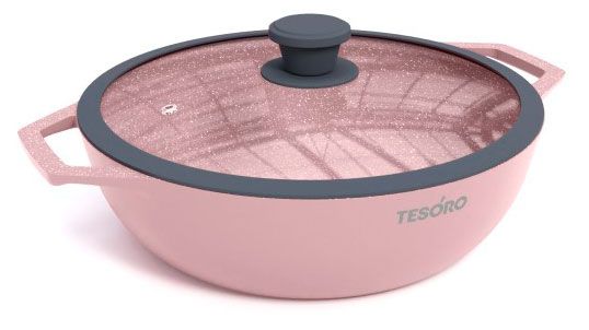 Жаровня Нева Металл Посуда Tesoro Pink индукционная, 4 л