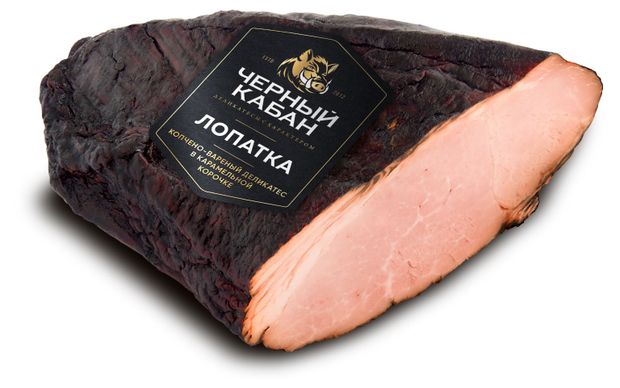 Лопатка свиная варено-копченая Черный кабан, ~ 330 г