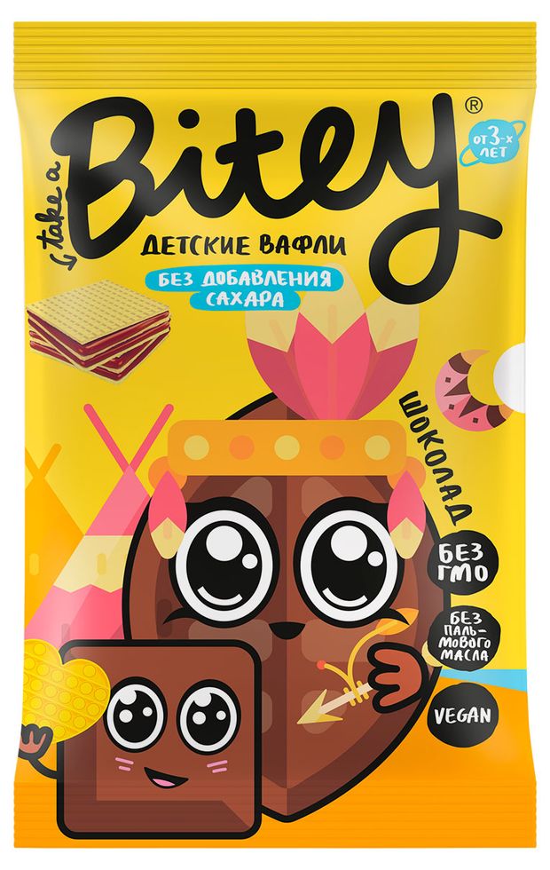 Вафли Take a Bitey со вкусом шоколада, 35 г