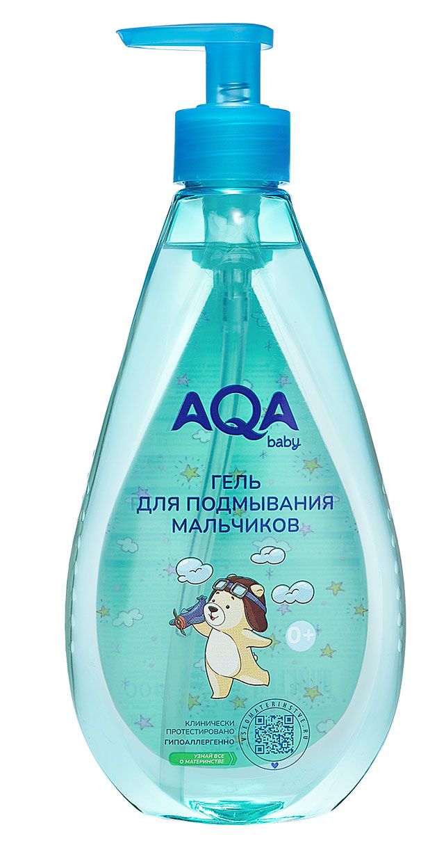 Гель для подмывания AQA Baby для мальчиков с рождения, 400 мл
