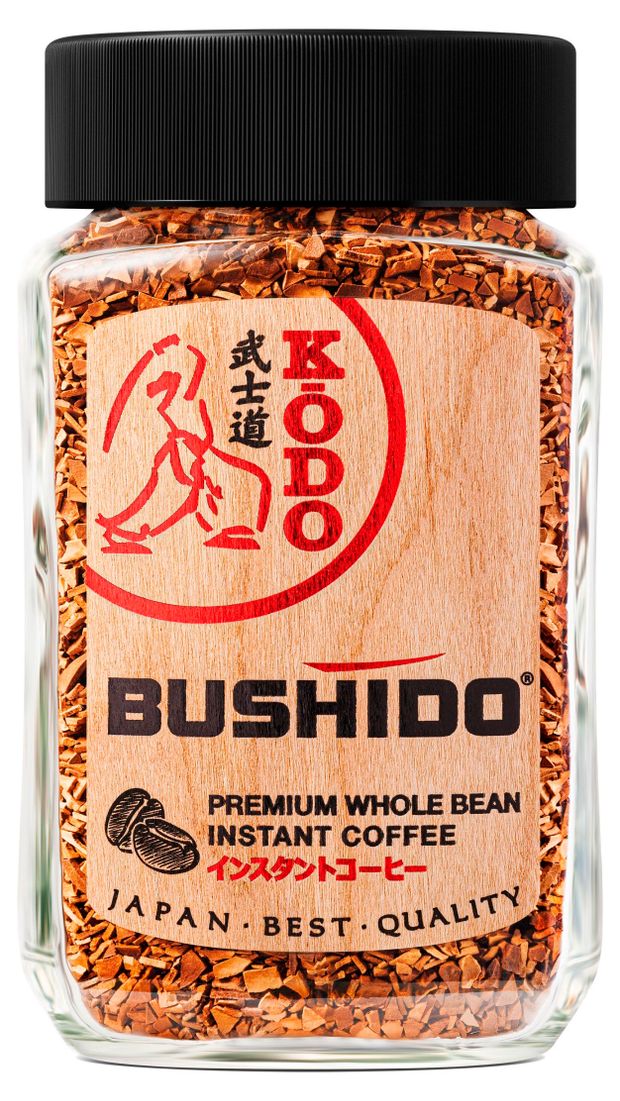 Кофе растворимый BUSHIDO Kodo с добавлением молотого Швейцария 95 г 850₽