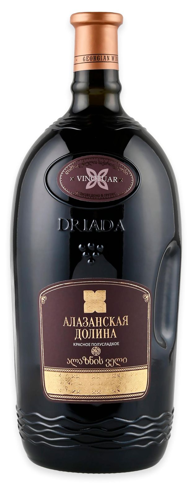 Вино Vinotuar Алазанская Долина красное полусладкое Грузия, 1,5 л