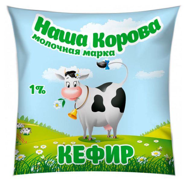 Кефир Наша корова 1% БЗМЖ, 450 г