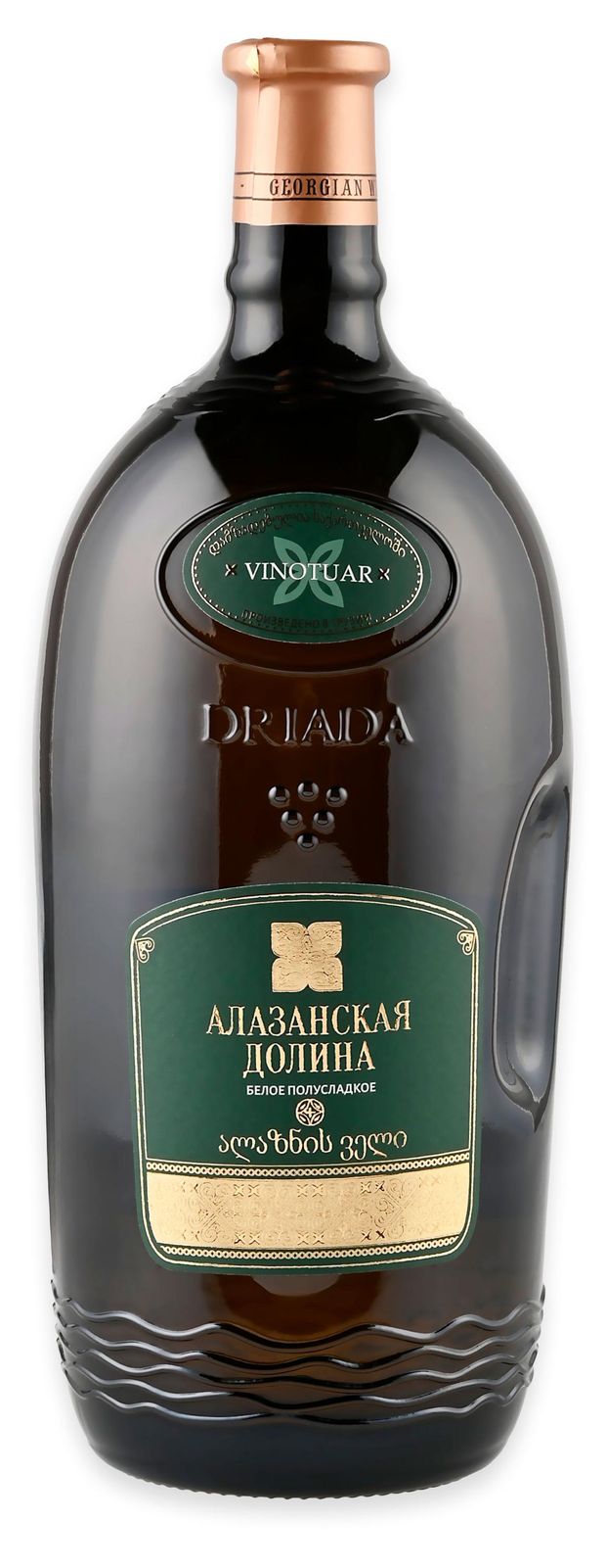 Вино Vinotuar Алазанская Долина белое полусладкое Грузия, 1,5 л