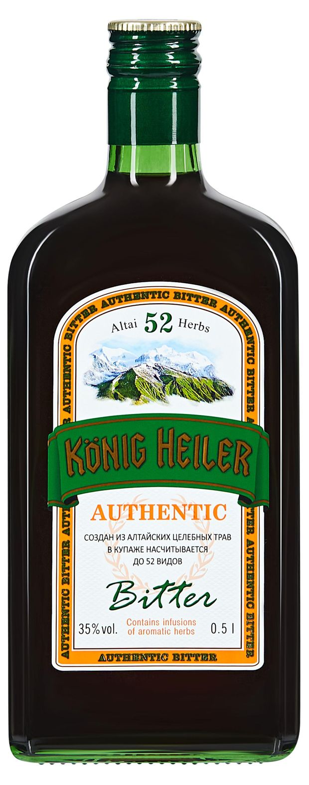 Ликер Konig Heiler Bitter травяной Россия, 0,5 л