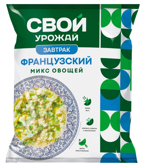 Овощная смесь Французский завтрак Свой Урожай быстрозамороженная 300 г 110₽