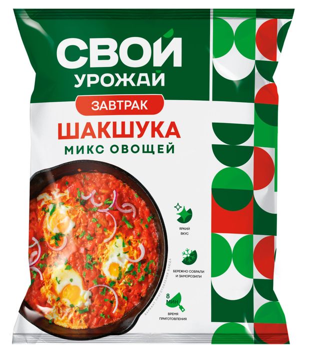 Овощная смесь Шакшука Свой Урожай быстрозамороженная 300 г 110₽