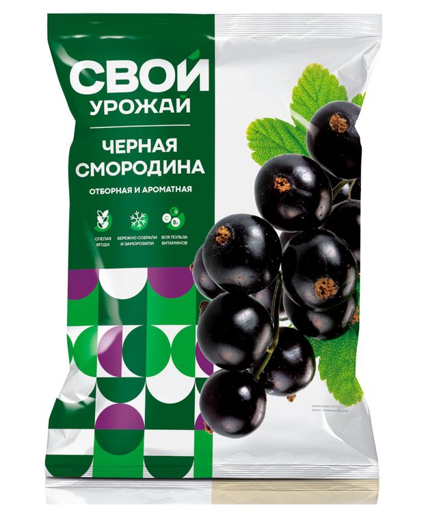 Ягодная смесь Смородина черная Свой Урожай быстрозамороженная 300 г 460₽
