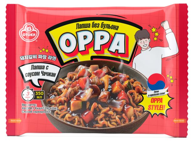 Лапша быстрого приготовления OPPA с соусом Чачжан, 65 г