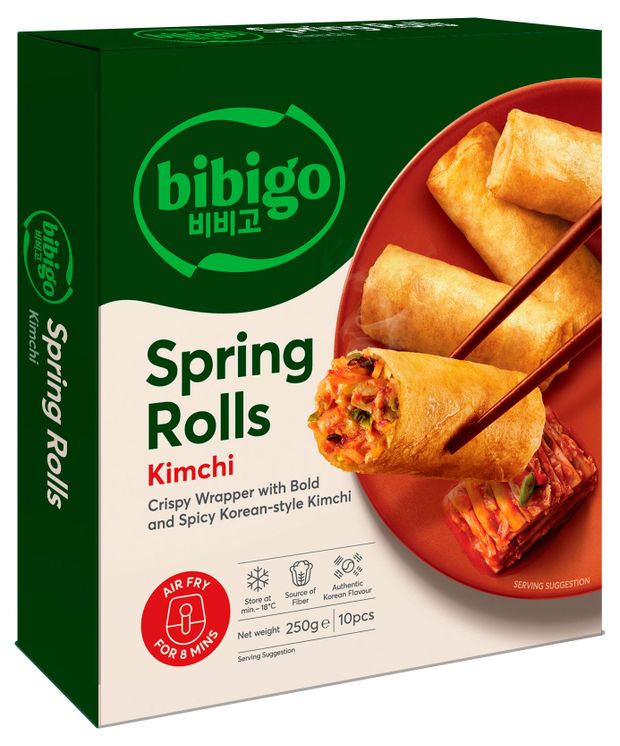 Спринг-роллы Bibigo с кимчи с перцем чили замороженные Вьетнам, 250 г