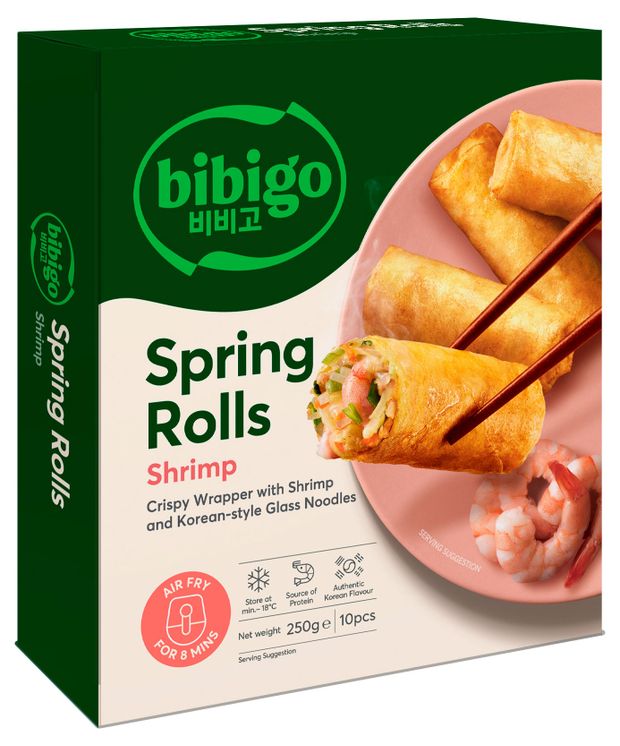 Спринг-роллы Bibigo с креветками замороженные Вьетнам 250 г 830₽