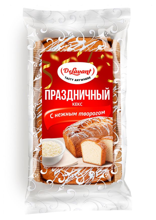 Кекс DeLavant Праздничный с творогом 350 г 400₽