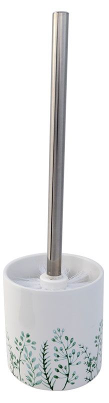 Ерш для туалета с подставкой бело-зеленый, 1 шт